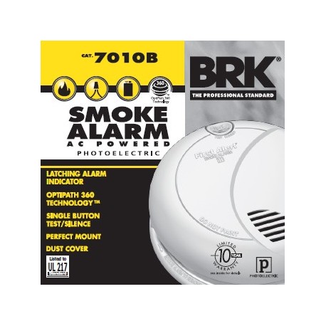 BRK Smoke Alarm AC/DC 120V, 7010B