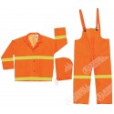 Polyester Fluorescent Rain Suit, FR