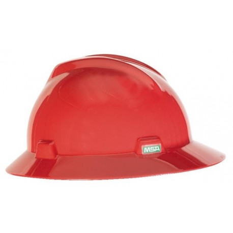 MSA Full Brim V-Gard Hard Hat w/ Ratchet Suspension