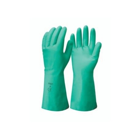 Nitrile Green Chemical Resistant Gloves