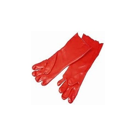 Red Rubber Hand Gloves