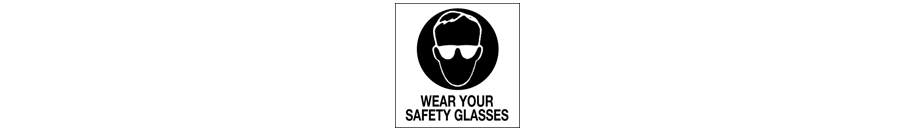 Safety Glasses Accessories & Signs